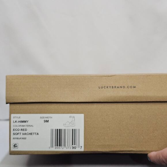 Lucky Brand Women's Himmy Platform Wedge Sandals Size 9 Eco Red NWT - Picture 6 of 6